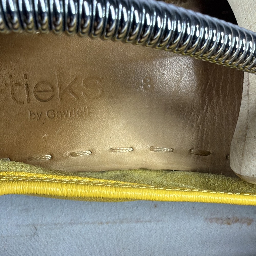Tieks by Gavrieli Mustard Yellow Leather Ballet Flats Slip On Womens Size 8 Used - Picture 11 of 11
